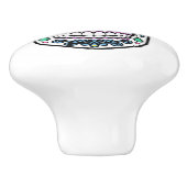 Colorful Sugar Skull Keramische Knop (Zijkant)