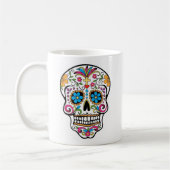 Colorful Sugar Skull Koffiemok (Links)