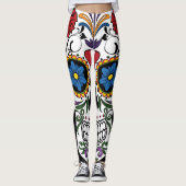 Colorful Sugar Skull Leggings (Voorkant)