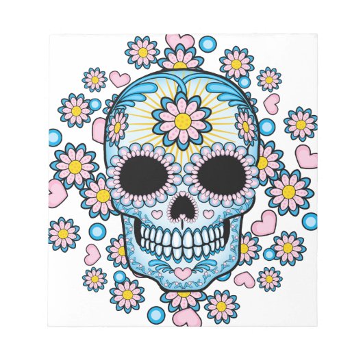 Colorful Sugar Skull Notitieblok (Voorkant)