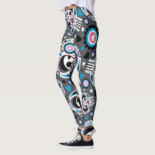 Colorful Sugar Skull Patroon Leggings