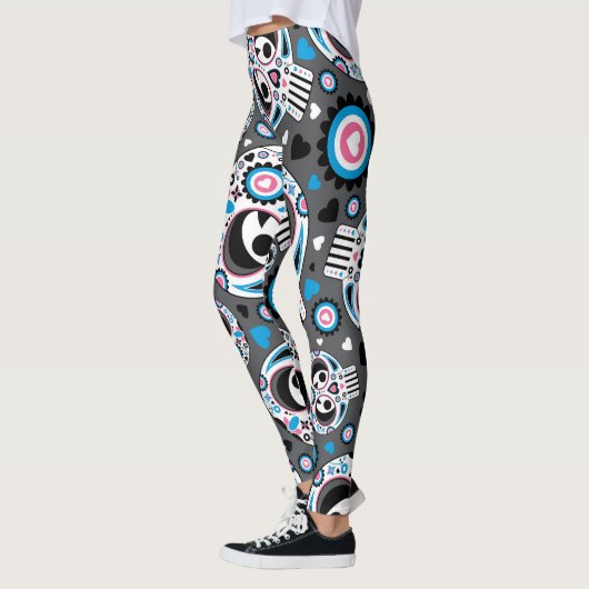 Colorful Sugar Skull Patroon Leggings (Links)