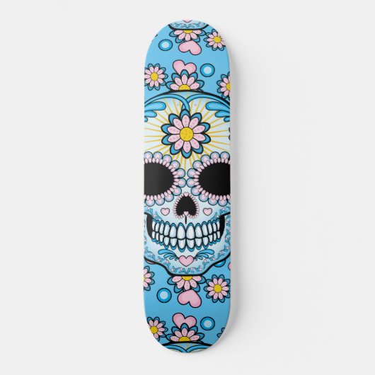 Colorful Sugar Skull Persoonlijk Skateboard (Voorkant)