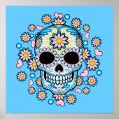 Colorful Sugar Skull Poster (Voorkant)