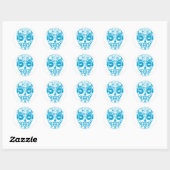 Colorful Sugar Skull Ronde Sticker (Vel)
