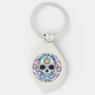 Colorful Sugar Skull Sleutelhanger