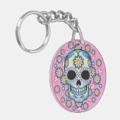 Colorful Sugar Skull Sleutelhanger (Voorkant Links)