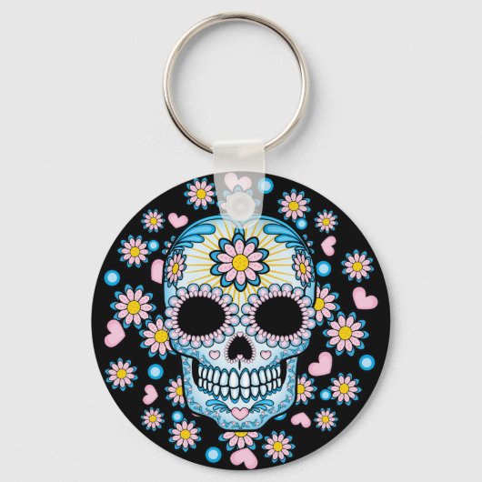 Colorful Sugar Skull Sleutelhanger (Voorkant)