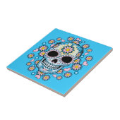 Colorful Sugar Skull Tegeltje (Zijkant)
