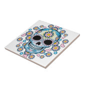 Colorful Sugar Skull Tegeltje (Zijkant)