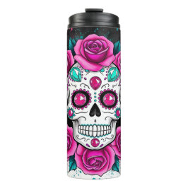 Colorful Sugar Skull Thermosbeker