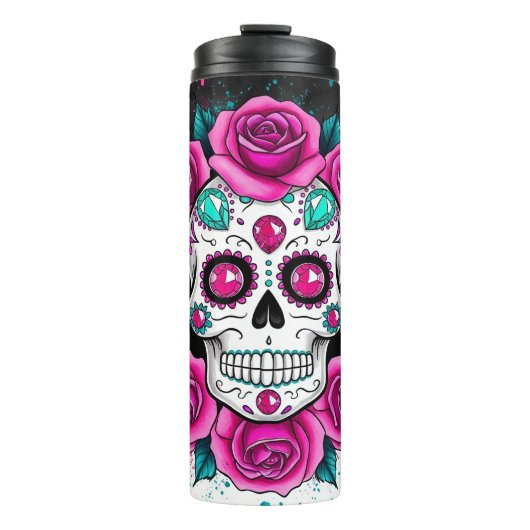 Colorful Sugar Skull Thermosbeker (Voorkant)