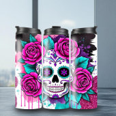 Colorful Sugar Skull Thermosbeker