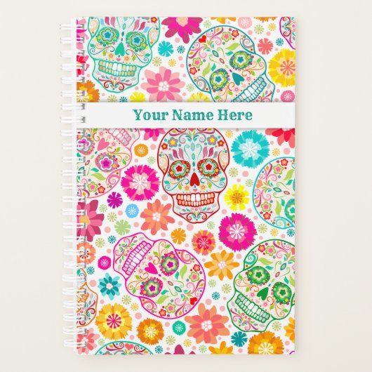 Colorful Sugar Skulls Fiesta Planner (Voorkant)