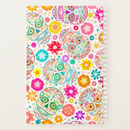 Colorful Sugar Skulls Fiesta Planner (Achterkant)