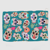 Colorful Sugar Skulls Golfhanddoek (Horizontaal)