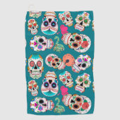 Colorful Sugar Skulls Golfhanddoek (Voorkant)
