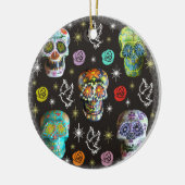 Colorful Sugar Skulls Keramisch Ornament (Links)