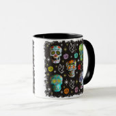 Colorful Sugar Skulls Mok (Voorkant rechts)