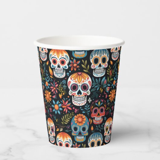 Colorful Sugar Skulls Papieren Bekers (Voorkant)