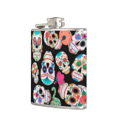 Colorful Sugar Skulls Patroon Heupfles (Links)