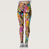 Colorful Sugar Skulls Patroon Leggings (Voorkant)