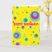 Colorful Summer Bubbles stippen, vers geel Kaart (Gele Bloem)