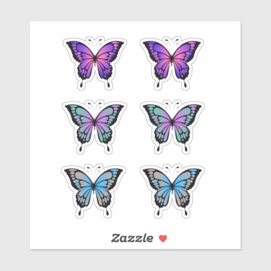 Colorful Summer Butterfly Pack Sticker (Vel)