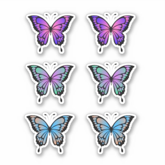 Colorful Summer Butterfly Pack Sticker (Voorkant)