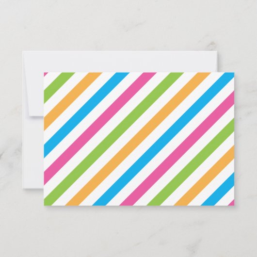 Colorful Summer Camp Personated Note Cards Bedankkaart (Achterkant)