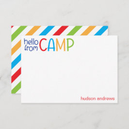 Colorful Summer Camp Personated Note Cards Bedankkaart