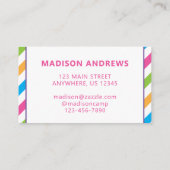 Colorful Summer Camp persoonlijke Kaarten Visitekaartje (Achterkant)