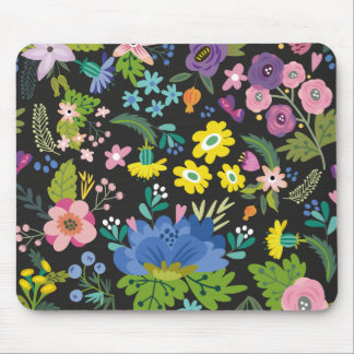 Colorful Summer Flower Pattern Muismat