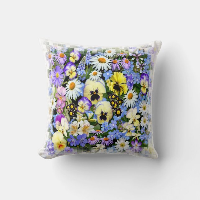 Colorful Summer Flowers Kussen (Voorkant)