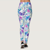 Colorful Summer Flowers Patroon Leggings (Achterkant)
