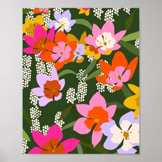 Colorful Summer Flowers Poster (Voorkant)
