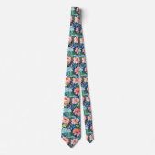 Colorful Summer Flowers Pretty Floral Pattern Stropdas (Voorkant)