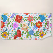 Colorful Summer Flowers Strandlaken (Voorkant)