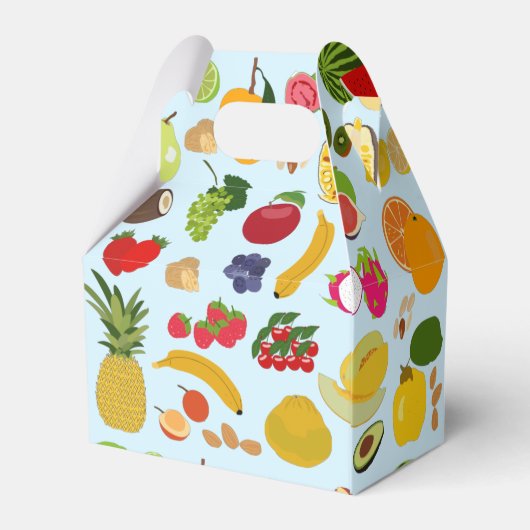 Colorful Summer Fruit Pattern Bedankdoosjes (Achterkant)