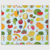 Colorful Summer Fruit Pattern Cadeaupapier (Vlak)