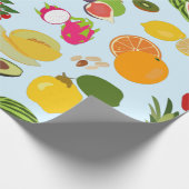 Colorful Summer Fruit Pattern Cadeaupapier (Hoek)