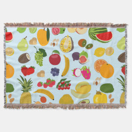 Colorful Summer Fruit Pattern Deken