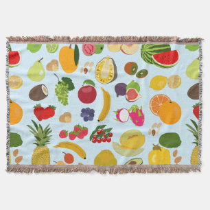 Colorful Summer Fruit Pattern Deken