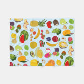 Colorful Summer Fruit Pattern Fleece Deken (Voorkant (Horizontaal))