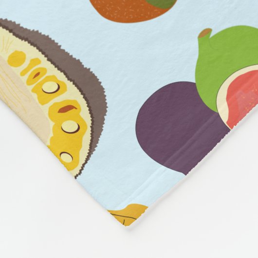 Colorful Summer Fruit Pattern Fleece Deken (Hoek)