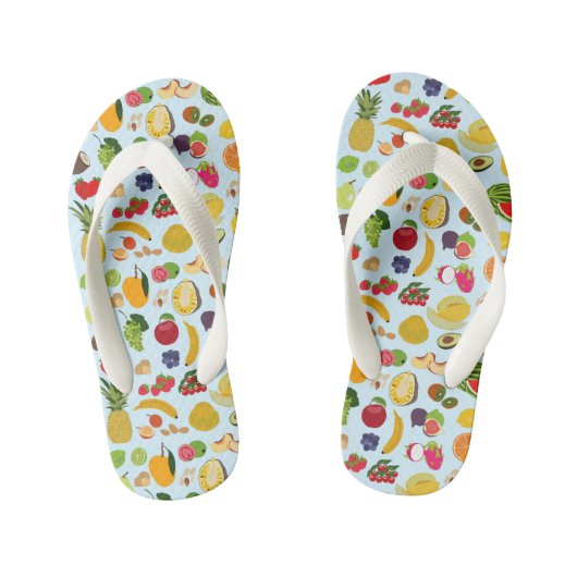 Colorful Summer Fruit Pattern Kinder Teenslippers (Voetbed)