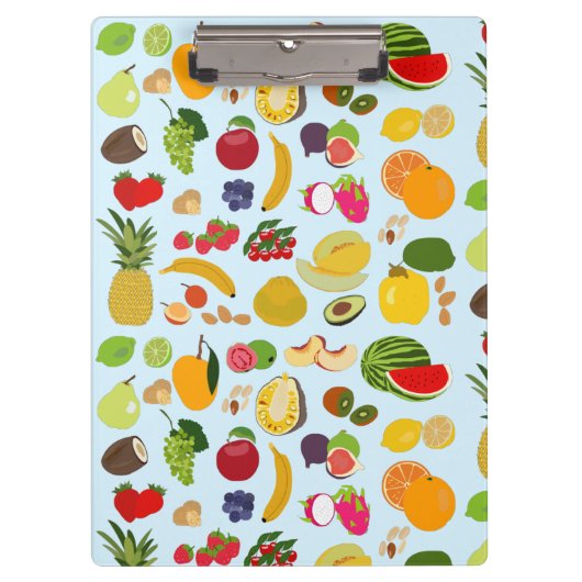 Colorful Summer Fruit Pattern Klembord (Voorkant)
