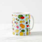 Colorful Summer Fruit Pattern Koffiemok (Voorkant rechts)