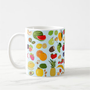 Colorful Summer Fruit Pattern Koffiemok