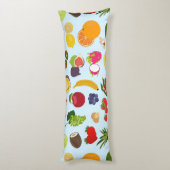 Colorful Summer Fruit Pattern Lichaamskussen (Achterkant (Verticaal))